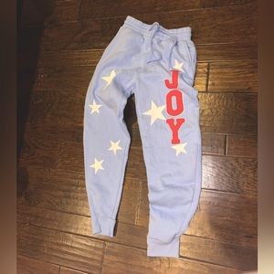 Judith March JOY Periwinkle Blue Star Joggers Size Small